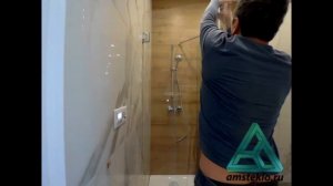 Угловая душевая перегородка. Душевое ограждение из стекла.