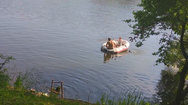 ? Веселая и смелая Синичка ныряет с лодки ??? смотреть онлайн