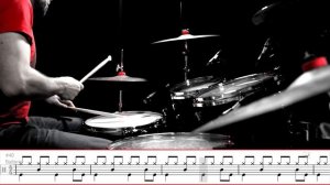 AC/DC - Highway to Hell - Drum Cover (with scrolling Drum sheet)