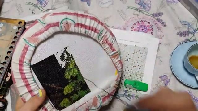Вышивка по схеме разработанной по фото. Разработчик схемы Галина Нестеренко. Вышивка "Улов"