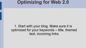 Web 2.0 and Organic SEO