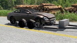 Тачки против упавшего дерева #3 – BeamNG.Drive