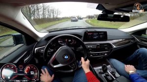 BMW 540i G30 ACCELERATION (0-100) & TOP SPEED POV on German Autobahn / Review by NoLimit4U