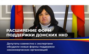 Расширение форм поддержки донских НКО