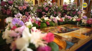 Церковная флористика в церкви Богоявления в Верее.