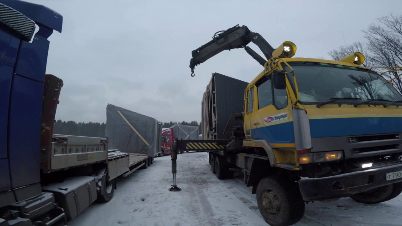 Полноприводный манипулятор.Монтаж модульного дома смотреть онлайн