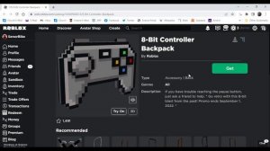 *FREE ITEM* How To Get The 8-bit Controller Backpack!