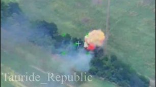Уничтожение пикапа с БК 63-й ОМБр ВСУ в районе населённого пункта Токарево, Херсонская область.