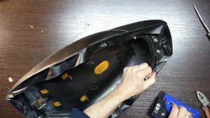 Перетяжка сиденья СКУТЕР Honda Yamaha Suzuki СВОИМИ РУКАМИ!
