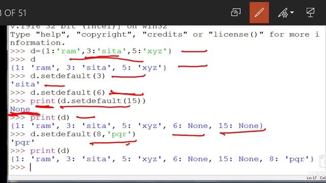 Python methods in Python dictionary | Part 3 | setdefault(), max(), min()