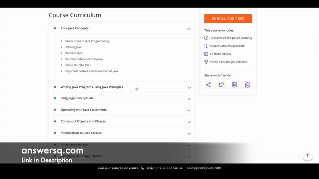 Free Java Course with Certificate