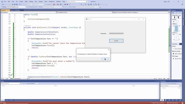 C# Programming: Lesson 5.  Validation