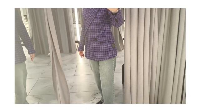 Твидовый двубортный жакет- варианты сочетаний смотреть онлайн