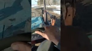 Мтз с передним мостом газ 66, движение по асфальту. Включение, отключение моста.