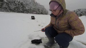 Рыбалка на Скоковском пруду в декабре.