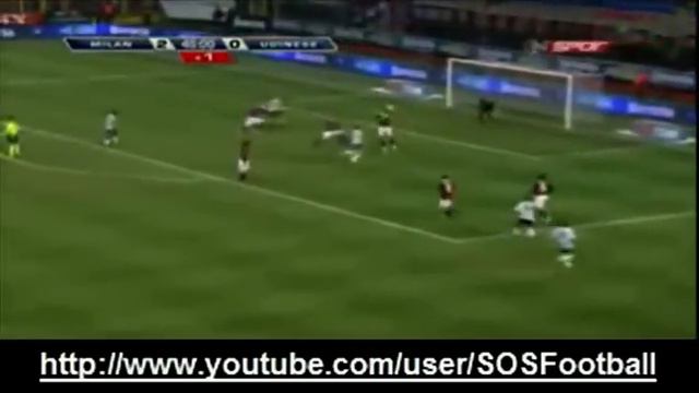 AC Milan 3 - 2 Udinese Full Gaols Highlights 12/02/2010 смотреть онлайн