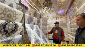 ОПТОМ ОБОЙЛАР НАРХЛАРИ АКЦИЯ+ТЕКИНГА ЛЮСТРА "XON DECOR OBOYLARI,, ХОРАЗМ БОЗОР