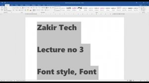 How to use Font Style, Font Size, Bold, Italic and Underline commands in MS Word 2016 - Lecture No