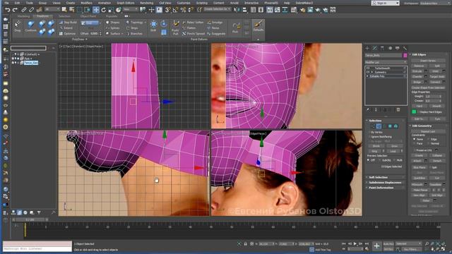 Моделирование головы женщины в 3ds Max. Часть 12 - моделируем шею смотреть онлайн
