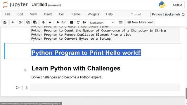 Python Program To  Print Hello World | python practice programming Day 1