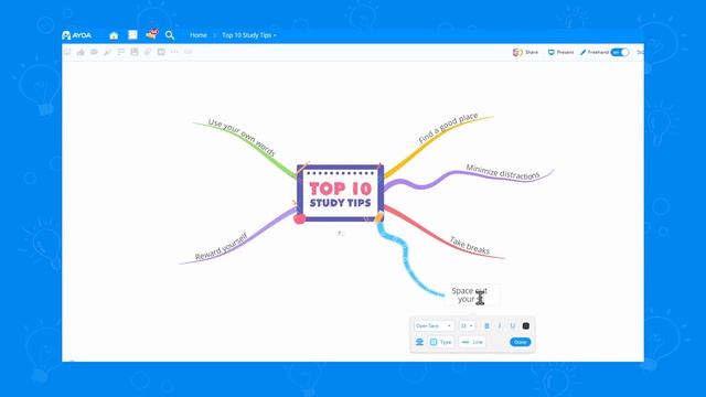 How to create freehand mind map branches - Only in Ayoa смотреть онлайн