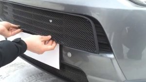 Установка защитной сетки радиатора для Mitsubishi Outlander III 2012 2 шт black