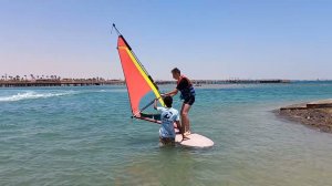 Урок виндсерфинга (Египет, Хургада 2023)