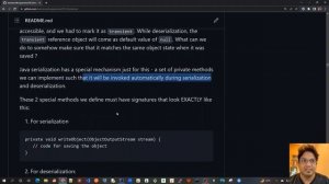 28 - Java Serialization using writeObject() and readObject() - Theory