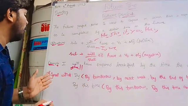 Explanation about Future perfect tense with clue words