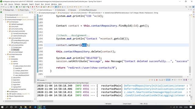 Deleting Specific Contact in Smart Contact Manager #26 | Spring Boot Tutorial смотреть онлайн