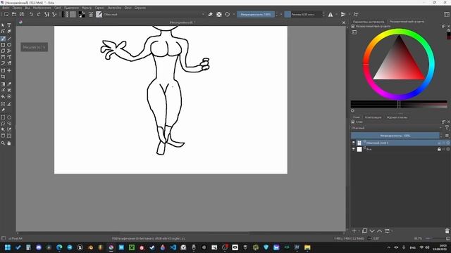 гайд туториал как рисовать арты в стиле аниме в праграме KRITAJIK смотреть онлайн