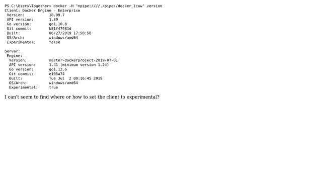 DevOps & SysAdmins: How to set Client: Docker Engine - Enterprise experimental to true? смотреть онлайн