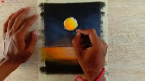 How to Draw Moonlight Scenery | Easy Oil Pastel Drawing for Beginners step by step | #46