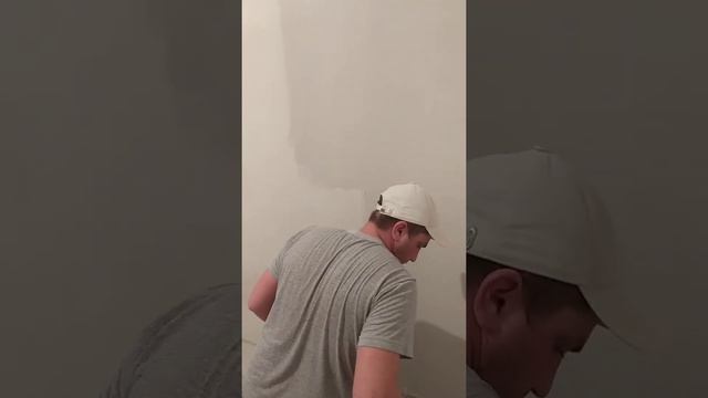 Нанесение шпаклёвки валиком, #Шпаклевка валиком
