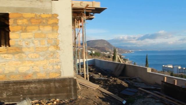 Строительство дома в Крыму на склоне горы, Южный Берег Крыма - часть  2