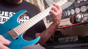 Testing out my new Ibanez Prestige "frozen ocean" guitar