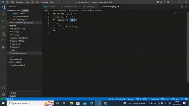 Javascript testing | Unit testing | Jasmine | Part 1