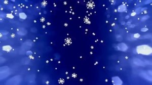 Футаж Снежинки на синем мерцающем фоне