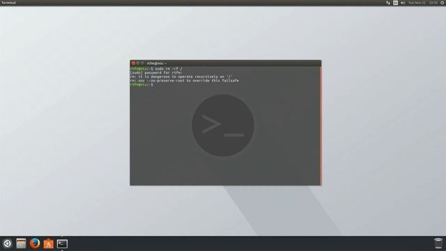 Что будет, если запустить команду sudo rm -rf /? смотреть онлайн