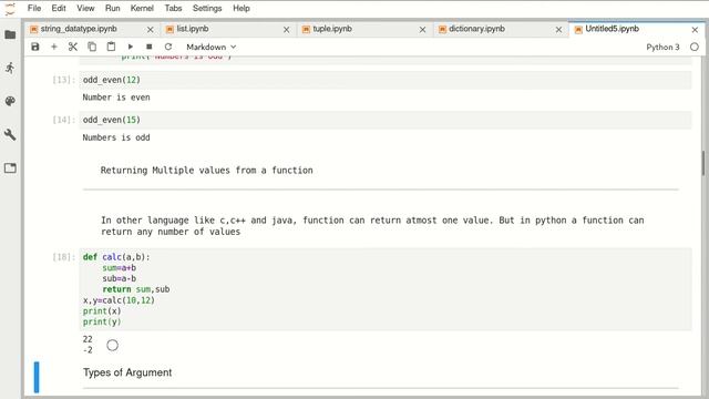 Functions in Python| Types of Argument | Types of Variable [Hindi]