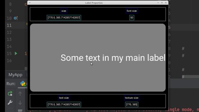 Python Kivy Tutorial: Label size, Text size, Texture size, Font size -  Tutorial part 1