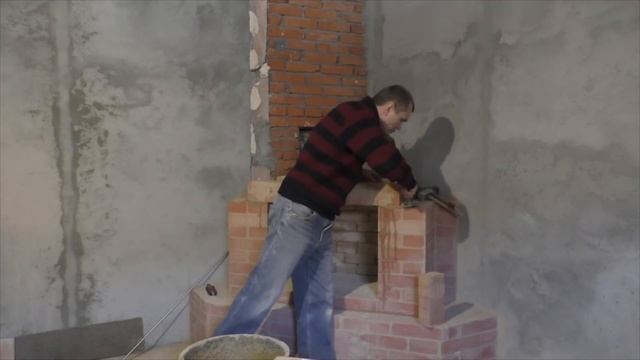 Возводим очаг в углу помещения.. смотреть онлайн