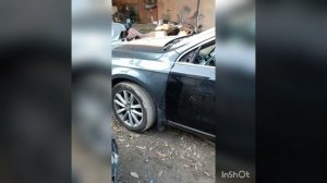 ремонт фольцвагена без покраски. замена двери, вытягивание стоек и порога. ремонт задней двери