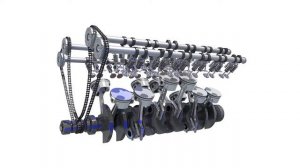 How V12 Engine Works Animated 3D Model