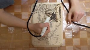 Выжигание по дереву или пирография. Полный процес создания картины !!!