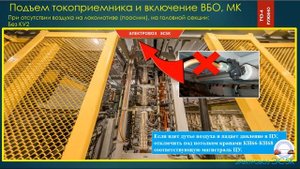 3ЭС5К ПООСНИК-Вклюение ВБО, подъем токоприемника, включение МК