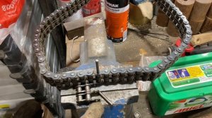 Супер усиленная цепь 12,7 мм шаг 72 звена 2ПР-12,7-3180 СНЕГОХОД БУРАН РАСКЛЕПАЛ И ЗАКЛЕПАЛ