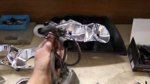 Тюнинг фар на Jeep Grand Cherokee WJ установка светодиодных Bi Led линз и ДХО