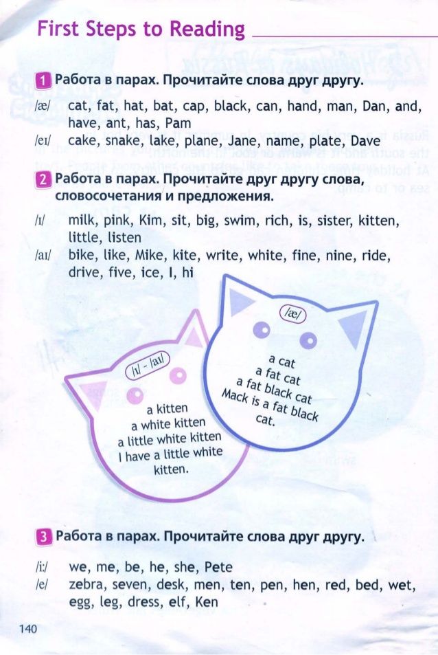 Учебник Спотлайт  2 класс стр.140.(старая версия) Новый учебник Часть 2 стр.68 Первые шаги чтения.