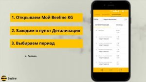 Детализация по номеру легко и просто с "Мой Beeline KG"